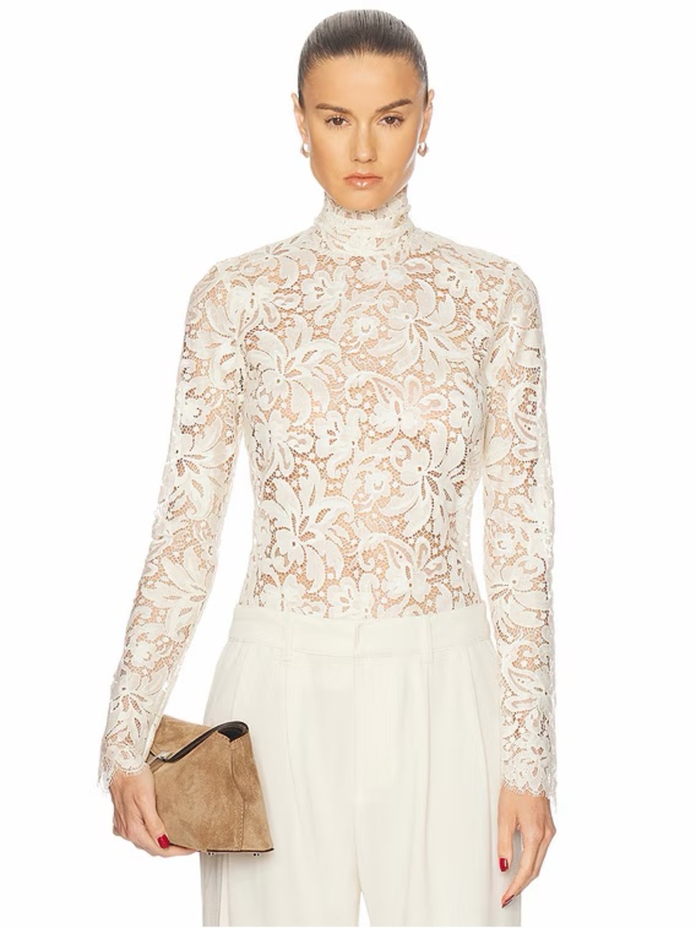 A.L.C. Indy lace top in cream